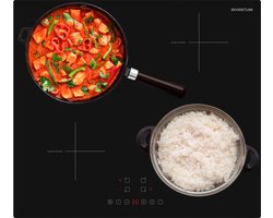 Inventum IKI6010 - Inbouw inductie kookplaat - 60 cm - 4 kookzones - 1-fase plug en play - Randloos - Zwart