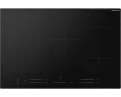 Inventum IKI8045 inbouw inductiekookplaat 80 cm - 1- of 2-fase - 5 kookzones - Boost - Timer - Kinderslot - Elektrische kookplaat 5 pits - Zwart