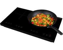 Inventum VKI3020ZWA inductie kookplaat 56,5 cm - 2 kookzones - 1-fase plug en play - Timer - Kinderslot - 8 standen - 3500 W - Vrijstaand - Zwart