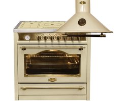 Kaiser inductiekookplaat HC 93655 IElfEm,elektrische vrijstaande fornuis 90 cm, 5 kookzones+A 9423 ElfBE ECO, Afzuigkap, 90 cm, 910 m³/h