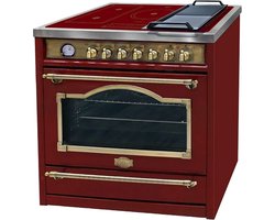 Kaiser inductiekookplaat HC 93655 RotEm, met 1-voudige telescoopgeleider, elektrische vrijstaande fornuis 90 cm 5 kookzones/8 multifunctionele kookzones