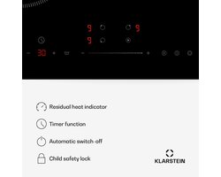 Klarstein Delicatessa inductiekookplaat – 3-zone inductiekookplaat, 8,1 kW boost, paellazone 32 cm, schuifregelaar & timer, kinderslot, VTC-glas, 60 cm breedte