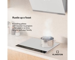 Klarstein DualTone Hybrid inductiekookplaat | Flexzone | wit