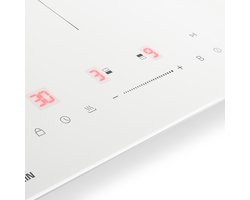 Klarstein PowerGlide inductiekookplaat - 2-zone inbouw inductiekookplaat, 3500 W boost, touchslider, timer, kinderslot, restwarmte-indicator, keramisch glas, 30 cm, wit