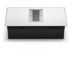 Klarstein Velaire inductiekookplaat met afzuigkap - 80 cm, 4 zones, 8400 W boost, touchslider, flexzone, ingebouwde afzuigkap, timer, kinderslot, restwarmte-indicator