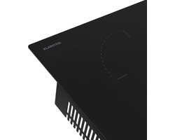 Klarstein Verosteel inductiekookplaat met afzuigkap - 80 cm, 4 zones, 7400 W, ingebouwde afzuigkap 590 m³/u, touchbediening, timer, kinderslot, pannenherkenning, zwart glas