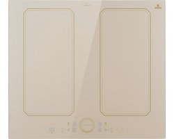 Klarstein Victoria 4 Flex Inductiekookplaat - Flexzonetechniek - Inbouwkookplaat - 59 Cm - 4 Zones / 2 Flexvelden - 7400 Watt - Booster - Temperatuuropslag - Timer - Glaskeramisch Oppervlak - Energiezuinig Koken - ThermaRecall Functie - Ivoor