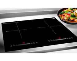 LIN LI2H-180 Inductiekookplaat – 30 cm – Domino Model – 2 Zones – Slider Bediening – PowerBoost – Kinderslot – Zwart Keramisch Glas