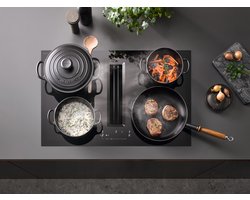 Miele KMDA 7676 FL-U BlackPerfection Zwart Ingebouwd 80 cm Inductiekookplaat zones 4 zone(s) Inbouw afzuigkap