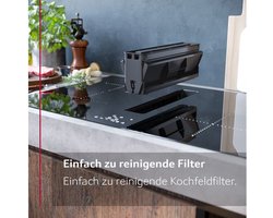 Neff V56NBS1L0 kookplaat Zwart Ingebouwd 60 cm Inductiekookplaat zones 4 zone(s) Inbouw afzuigkap