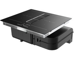 Premium krasvrij glas 60cm | Kookplaat met geïntegreerde afzuiging | Inductie