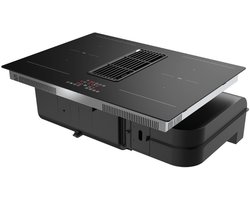 Premium krasvrij glas 72cm | Kookplaat met geïntegreerde afzuiging | Inductie