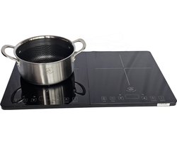 Royal Swiss® – Inductie Kookplaat – vrijstaand – 2 platen – 2000W + 1500W – Zwart