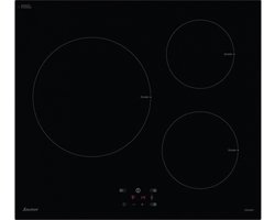 SAUTER SI934B - Inductiekookplaat - 3 branders - 8300W - L60 cm - Zwart