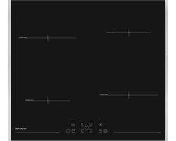 Sharp KH6I37FT0KEU-inductie kookplaat-inbouw-4 kookzones-2 zijdig inox frame