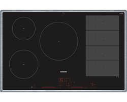 Siemens EX845LVC1E - Inbouw elektrische kookplaat - 80 cm - 5 zone(s) - Automatisch uitschakelen - Touch - Glaskeramiek