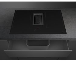 Smeg Universal HOBD482D kookplaat Zwart Ingebouwd 80 cm Inductiekookplaat zones 4 zone(s) Inbouw afzuigkap