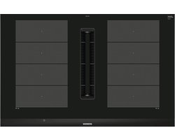 vacuüm inductie kookplaat 80cm 4 branders 7400w zwart - siemens - ex875lx67e