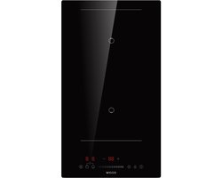 Wiggo WH-B313IRS(B) – Inbouw Inductiekookplaat – 30 cm – 2 kookzones – 4000W – 9 standen slide control – Boost & Pauze – Touch Control – Timer – Kinderslot – 5 jaar garantie – 1 fase plug & play – Zwart Kristalglas
