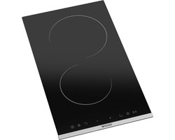 Wiggo WH-E312G(B) - Inbouw Inductiekookplaat - 30 cm - 2 kookzones - Touch bediening - 1 Fase Plug & play - 5 jaar garantie - Zwart