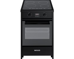 Wiggo WIO-E621A(BB) – Inductie Fornuis – 60 cm – 2 fasen (7.6 kW) – Oven 55L – 50-250°C – Metaal – Zwart