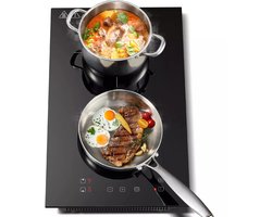 Yoin inductiekookplaat - Inbouw - 2pits - Inductie kookplaat inbouw - Inductie kookplaat - 30 cm - 2 platen - 3300 W - Inductie