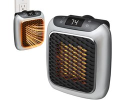 1 stuk mini-ruimteverwarmer voor aan de muur - stil ontwerp - mini-ventilatorverwarming voor op het bureau - draagbare stekkerverwarming - 13*13 cm - geschikt voor het verwarmen van kleine ruimtes in huizen en kantoren - zwart
