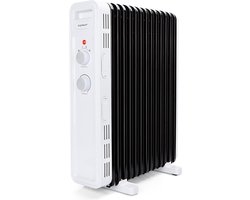 Aigostar Hubery 33ZDK - Oliegevulde radiator - Kachel - 3 Standen - Elektrische verwarming - 2500W - Wit