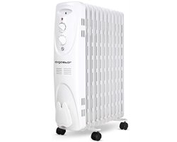 Aigostar Pangpang 33IEJ – Olieradiator - Elektrische kachel - 2300W Heater - Timer - 3 Standen - Oliegevulde radiator - Wit