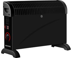 Auronic Elektrische Convectorkachel - 3 Warmtestanden - 750/1250/2000 Watt - Compact en Geruisloos - Regelbare Thermostaat - Zwart