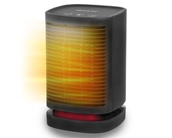 Auronic Ventilatorkachel - 3 Standen - 950W Heater - Keramische Kachel - Elektrische Kachel met LED Indicatie - Roterend - Zwart