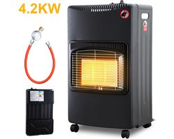 Borg Mobiele Werkplaats kachel Gaskachel - 4.2KW Incl. NL Drukregelaar + slang - Met ODS veiligheid