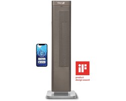 Clean Air Optima® CA-904C Smart - 2in1 Design Ventilator Elektrische Kachel - Verwarmen en Koelen - Stoffilter - Draaicirkel (oscillatie): 80º - Digitale thermostaat instelbaar 15-35°C