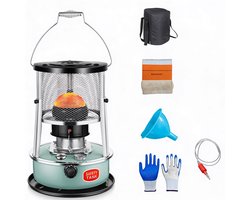 Crestone - Petroleumkachel - Foetsie - Heater - Omvalbeveiliging - Verwarmen - 18 branduren - 2600W - 4.6L - Met opbergtas - 18 branduren - Blauw