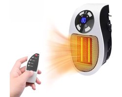 Draagbare Stekkerverwarming, 500W Kleine Elektrische Verwarming Met Oververhittingsbeveiliging, Instelbare Elektronische Thermostaat, Nauwkeurig LED-display Wandcontactdoosverwarming Voor Gebruik Binnenshuis - Kantoor En Slaapkamer, Enz.