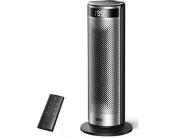 DREO Solaris 628 Elektrische Kachel - Ventilator - Keramisch - PTC - 2000W – Super Stil - Hyperamic 2s Verwarming – 70˚ Oscillerend - Dual-DC Motor – 8-Lagen Veiligheidsbescherming – Nauwkeurige Temperatuurregeling 1°C – Energiezuinige EcoMode