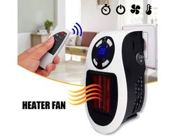 Ecom Stopcontact Verwarming 500W - Premium - Afstandsbediening - Wonder Heater - Plug In - Mini Kachel - Mini Heater - Keramische Kachel