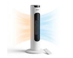 Elektrische Kachel 1500W – Wit – Ventilatorkachel met Afstandsbediening en Timer