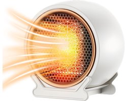 Elektrische kachel - kleine ruimteverwarmer - Draagbare ruimteverwarmer - Met 2 standen - Snelle verwarming in 2 seconden - Laag stroomverbruik - Oververhittingsbeveiliging - Winterwarmte - Geschikt voor thuis - Kantoor - Slaapkamer - Badkamer - wit