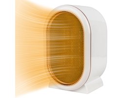 Elektrische kachel - Verwarming - Elektrische Kachel 1310W – Mini Kachel & Ruimteverwarmer – Compacte Binnenverwarming voor Slaapkamer, Badkamer & Kantoor – Energiezuinig met Oververhittingsbeveiliging - Wit