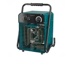 Emerio Power Ventilatorkachel - 50 m² - Bouwkachel - Werkplaatskachel - Regelbare thermostaat - Temperatuur instellingen - IP24 - 5000W - 400V - Oververhittingsbeveiliging - FH-105537.4 Blauw