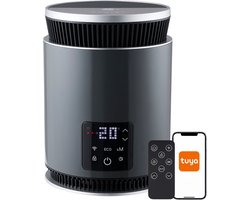 Evolar 360° Elektrische Kachel - 900/1800W - Keramische Ventilatorkachel - WiFi & App - Automatische Thermostaat - ECO-modus - PTC360G