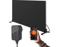 Infrarood Verwarmingspaneel P800T - 800 Watt met Wifi thermostaat - Elektrische verwarming - Vrijstaand - verplaatsbaar - plafond - Zwart