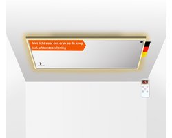 Infraroodverwarming met LED-verlichting, afstandsbediening en plafondmontage - IP44, 1000W