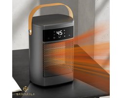 Keramische Elektrische Kachel YAR - Heater - Zwarte Kachelventilator - Kachel Electrisch 1000 Watt - Verwarming Electrisch - Ventilatorkachel