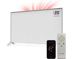 Komodo Infrarood Verwarmingspaneel - 800W - 100x60 cm - Verplaatsbaar & Hangend - Thermostaat - LED Display & WiFi App - Infrarood Verwarming, Elektrische Kachel, Paneel - Voor 20m2