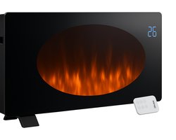 Lexorion Kachel - Kachel - Elektrische Kachel - Glazen Convector Verwarming - Verwarmer - Wandverwarming - Smart App - Wandkachel Electrisch - 2000W - Vlam Hologram - WiFi & Afstandsbediening - Timer