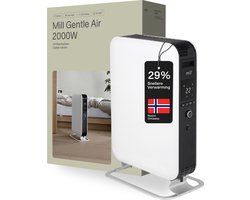 Mill AB-H2000DN - Design Olieradiator - 2000 Watt - tot 28m2 - droogt de lucht niet uit - stil - 5 jaar garantie