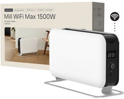 Mill CO1500MAXWIFI3 - WiFi-geïntegreerde design convector kachel - 1500 Watt - tot 22m2 - 100% stil - geschikt voor de badkamer - 5 jaar garantie