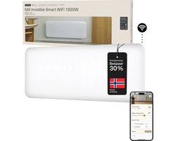 Mill PA1300WIFI4- WiFi-geïntegreerde stalen paneelverwarming - 1300 Watt - tot 19m2 - 100% stil - 5 jaar garantie